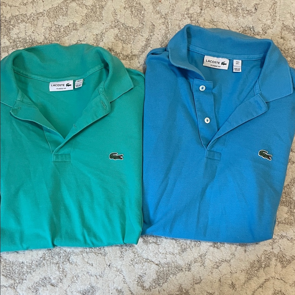 Lacoste Classic Fit Polo in Teal and blue